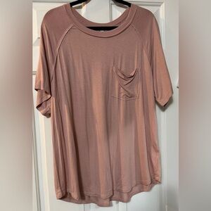 Dusty Rose Women's Top with Pocket
